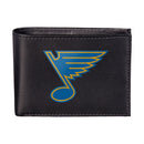 St Louis Blues Black Bi-Fold Embroidered Wallet w/ RFID Blocking