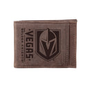 Front Pocket Wallet w/ RFID Blocking, Vegas Golden Knights, Brown
