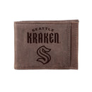 Front Pocket Wallet w/ RFID Blocking, Seattle Kraken, Brown