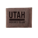 Front Pocket Wallet with RFID Blocking, Utah Hockey Club, Brown