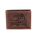 South Dakota State University, Bi-Fold Wallet, Brown, CH, 100% Genuine Leather