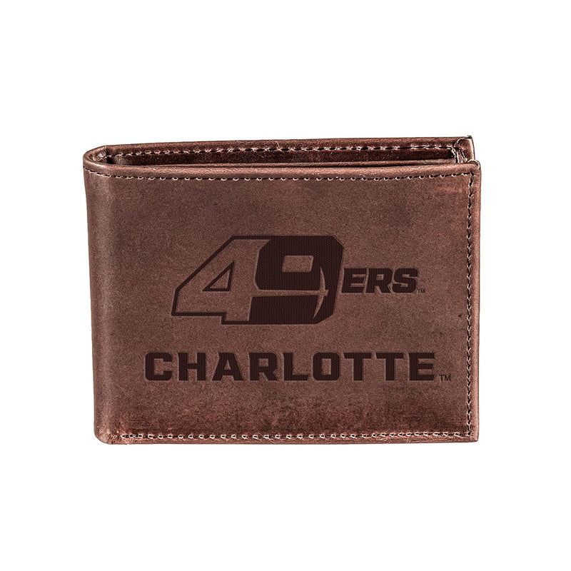 University of North Carolina, Bi-Fold Wallet, Brown, CH, 100% Genuine Leather