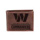 Washington Commanders, Bi-Fold Wallet, Brown, CH, 100% Genuine Leather