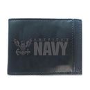 US Navy Black Front Pocket Wallet with RFID Blocking