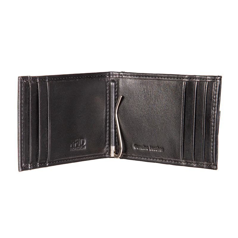 US Navy Black Front Pocket Wallet with RFID Blocking