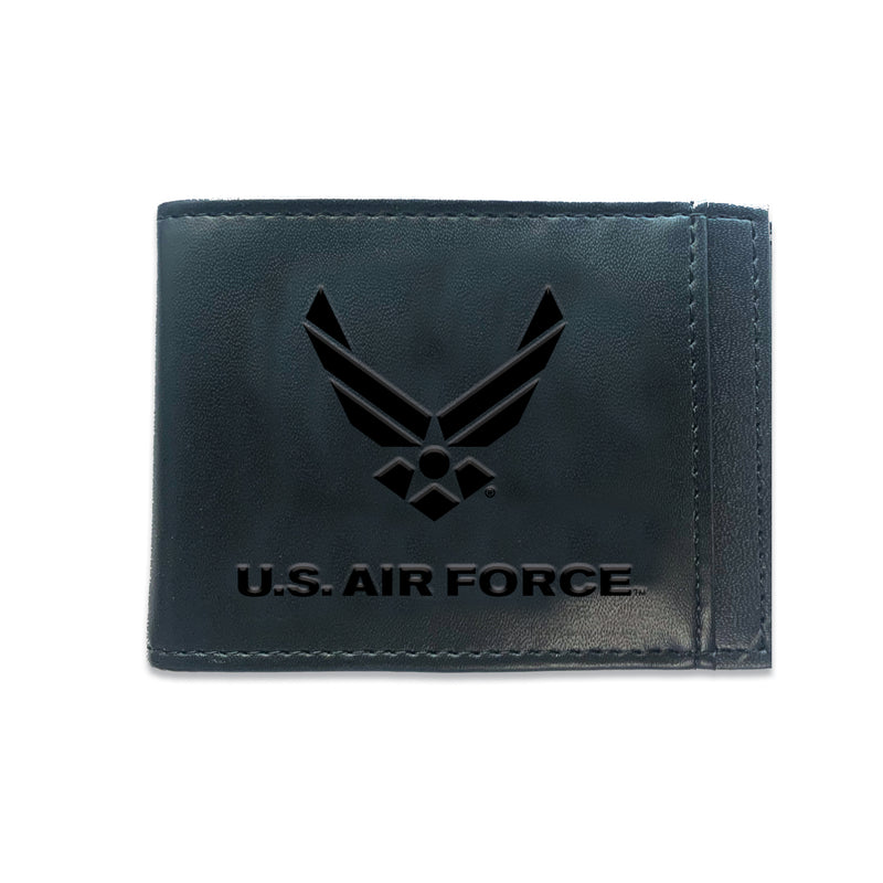 US Air Force Black Front Pocket Wallet with RFID Blocking