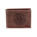 University of Louisiana at Lafayette, Bi-Fold Wallet, Brown, CH, 100% Genuine Leather