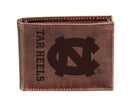University of North Carolina, Bi-Fold Wallet, Brown, CH, 100% Genuine Leather