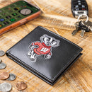 University of Wisconsin-Madison Black Bi-Fold Embroidered Wallet w/ RFID Blocking