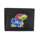 University of Kansas Black Bi-Fold Embroidered Wallet w/ RFID Blocking
