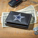 Dallas Cowboys Black Tri-Fold Embroidered Wallet w/ RFID Blocking