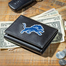 Detroit Lions Black Tri-Fold Embroidered Wallet w/ RFID Blocking