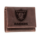 Las Vegas Raiders, Tri-Fold Wallet, Brown, CH, 100% Genuine Leather