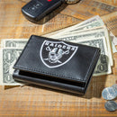 Las Vegas Raiders Black Tri-Fold Embroidered Wallet w/ RFID Blocking