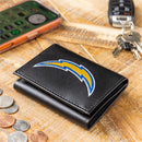 Los Angeles Chargers Black Tri-Fold Embroidered Wallet w/ RFID Blocking
