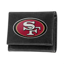 San Francisco 49ers Black Tri-Fold Embroidered Wallet w/ RFID Blocking