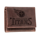 Tennessee Titans, Tri-Fold Wallet, Brown, CH, 100% Genuine Leather