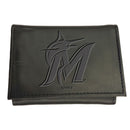 Miami Marlins Tri-Fold Wallet Black