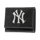 New York Yankees Black Tri-Fold Embroidered Wallet w/ RFID Blocking
