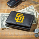 San Diego Padres Black Tri-Fold Embroidered Wallet w/ RFID Blocking