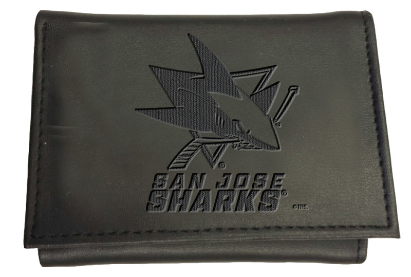 San Jose Sharks, Tri-Fold Wallet, Black