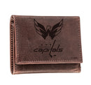 Washington Capitals, Tri-Fold Wallet, Brown, CH, 100% Genuine Leather