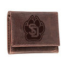 University of South Dakota, Tri-Fold Wallet, Brown, CH, 100% Genuine Leather