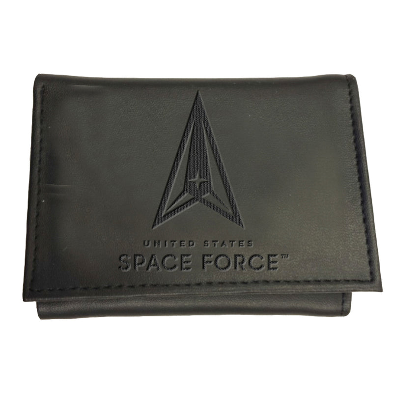 US Space Force Black Tri-Fold Wallet