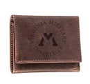 Virginia Military Institute (VMI), Tri-Fold Wallet, Brown, CH, 100% Genuine Leather