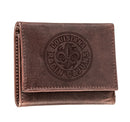 University of Louisiana at Lafayette, Tri-Fold Wallet, Brown, CH, 100% Genuine Leather