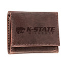 Kansas State University, Tri-Fold Wallet, Brown, CH, 100% Genuine Leather