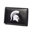 Michigan State University Black Tri-Fold Embroidered Wallet w/ RFID Blocking