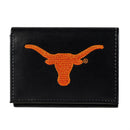 University of Texas Black Tri-Fold Embroidered Wallet w/ RFID Blocking