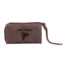 Wristlet Wallet, Brown, Atlanta Falcons