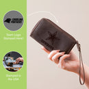 Wristlet Wallet, Brown, Carolina Panthers