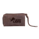 Wristlet Wallet, Brown, Detroit Lions