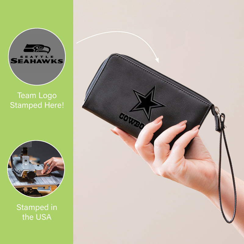 Wristlet Wallet, Black, Seattle Seahawks