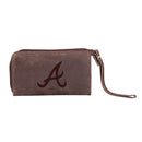 Atlanta Braves Wristlet Wallet Brown