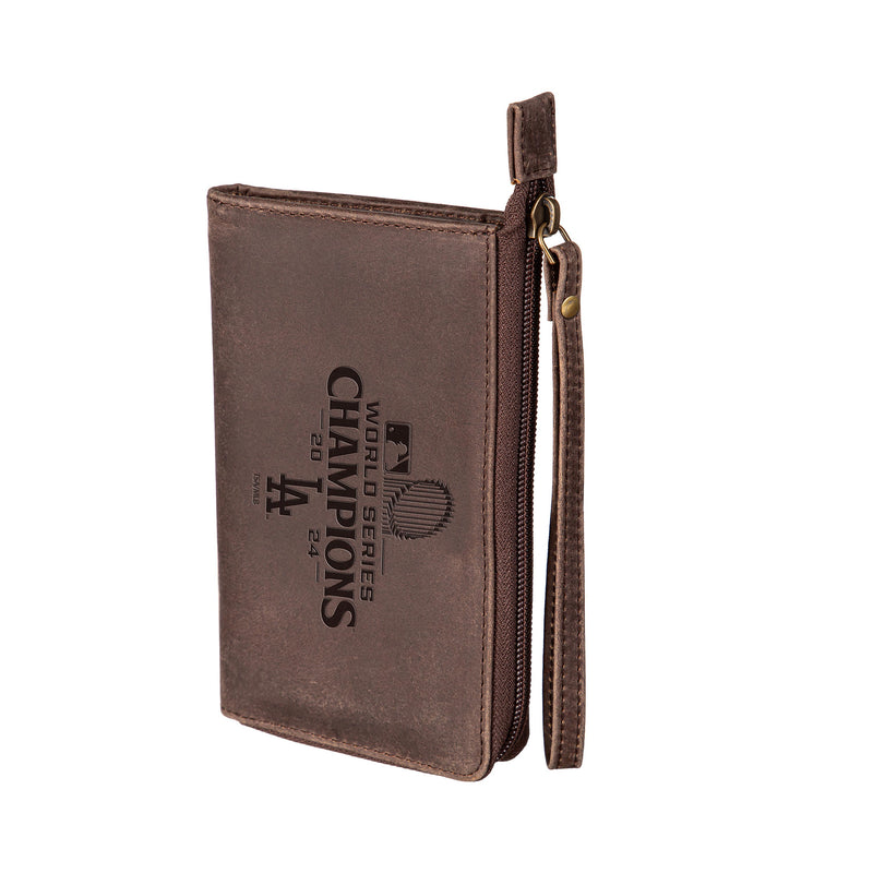 Los Angeles Dodgers Wristlet Wallet, Brown, SC24 Champions