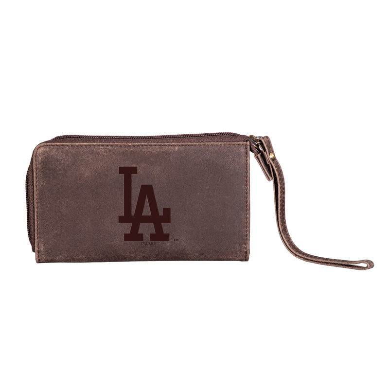 Los Angeles Dodgers Wristlet Wallet Brown