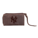 New York Yankees Wristlet Wallet Brown