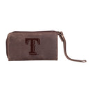 Texas Rangers Wristlet Wallet Brown
