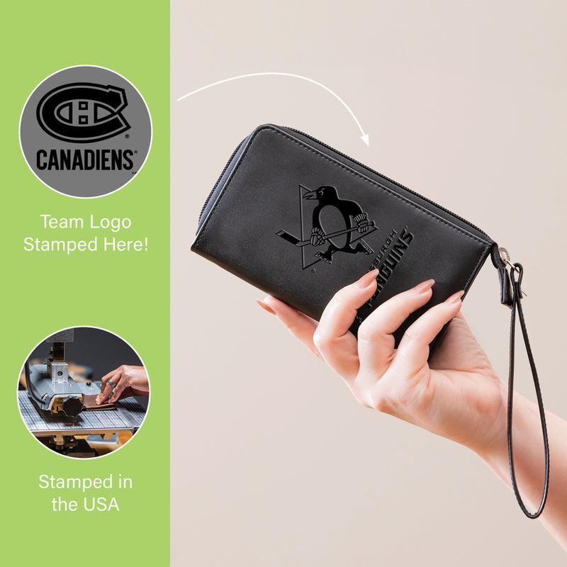Wristlet Wallet, Black, Montreal Canadiens