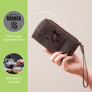 Wristlet Wallet, Brown, Seattle Kraken