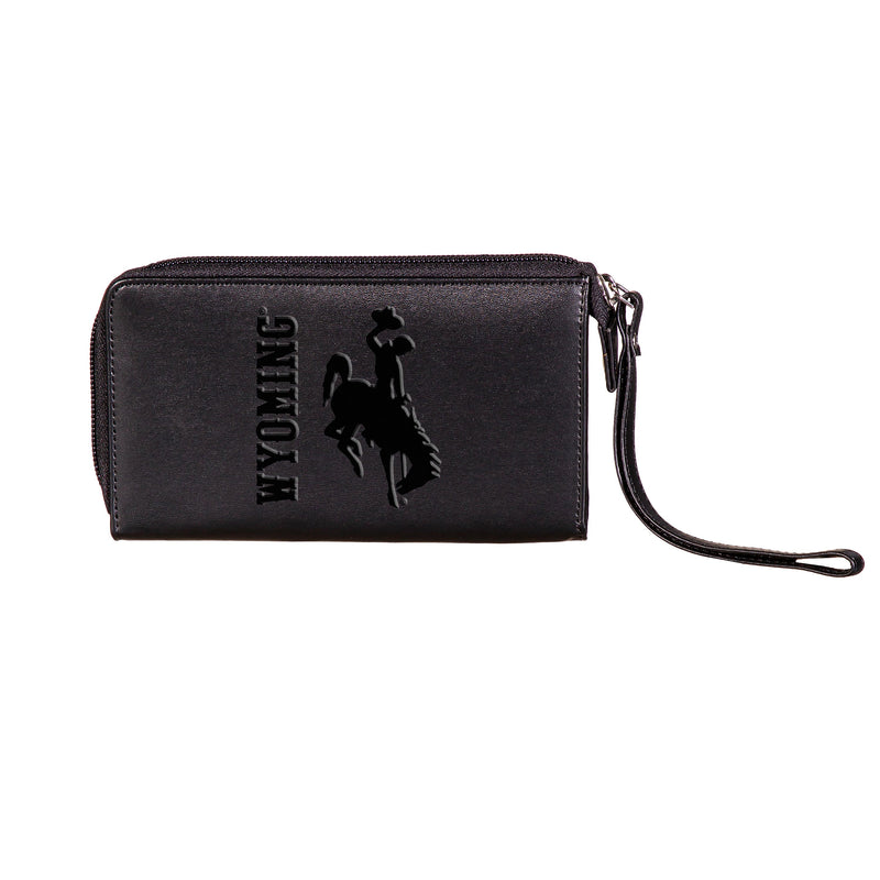 Wristlet Wallet, Black, University of Wyoming