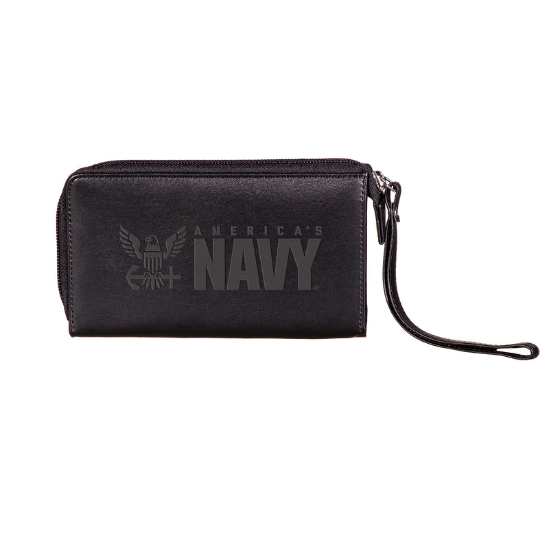 US Navy Black Wristlet Wallet