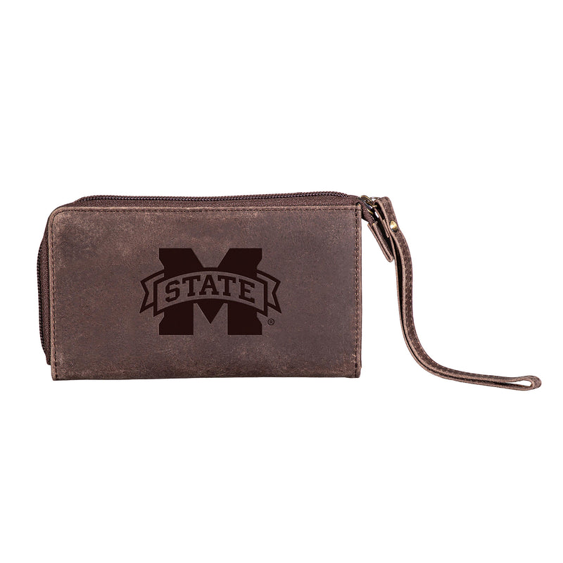 Mississippi State University Wristlet Wallet, Brown