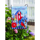 Stars and Stripes Birdhouse Garden Suede Flag