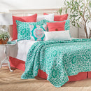 Madison Aqua F/Q Quilt Set