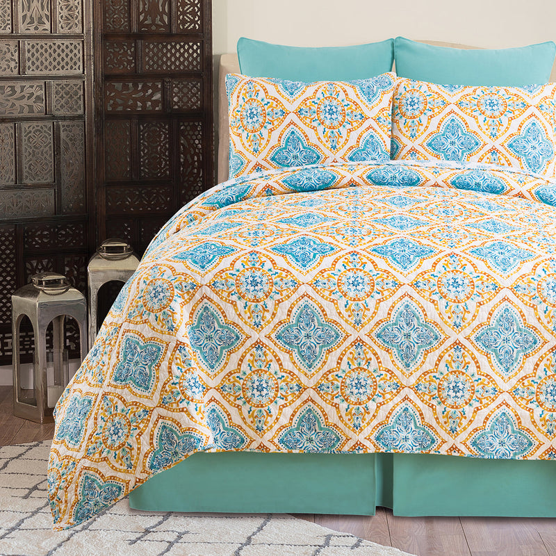 Terrace Medallion F/Q Quilt Set